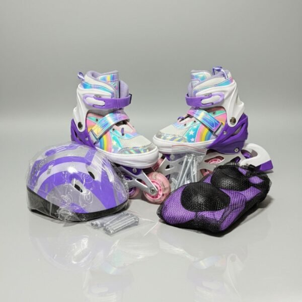 2 Set Completo de Patines Ajustables para Niños y Niñas